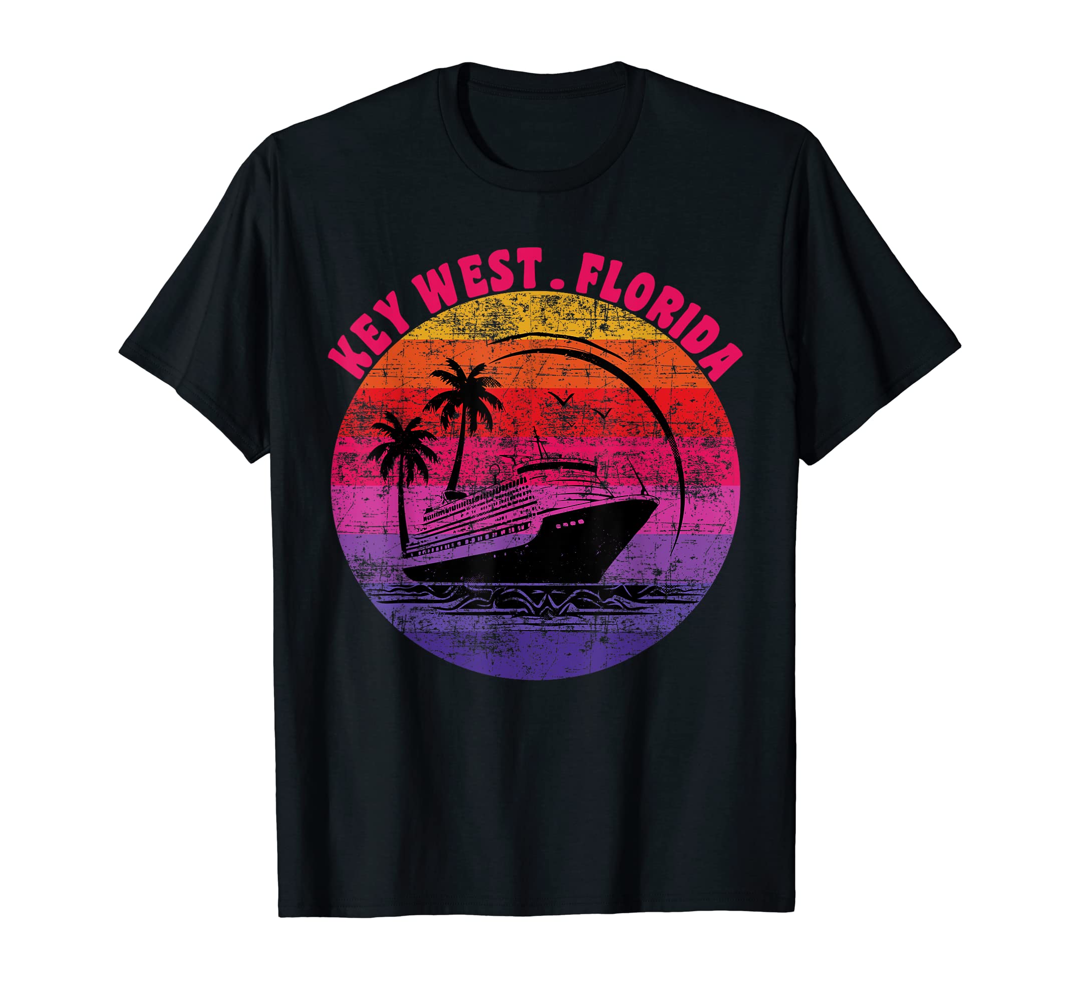 Florida Key West Cruise Sunset Family T-Shirt - Novelty Apparel for Adults - T-Shirt, Sweatshirt, Hoodie