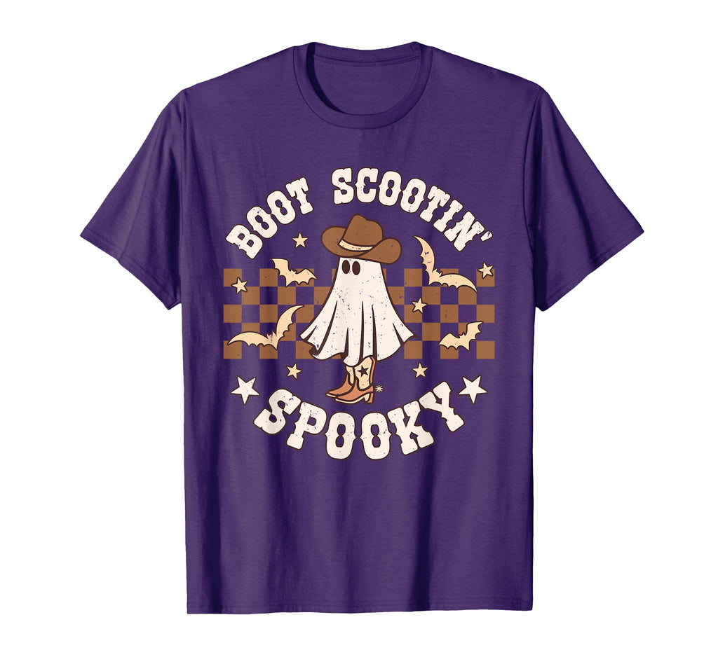 Boot Scootin Spooky Groovy Western T-Shirt - Trendy Graphic for Adults - T-Shirt, Sweatshirt, Hoodie