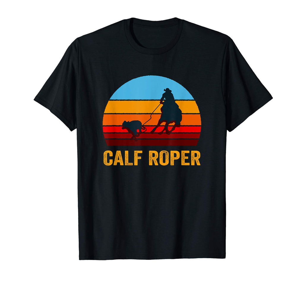 Sunset Calf Roper T-Shirt - Unique Graphic for Adults - T-Shirt, Sweatshirt, Hoodie