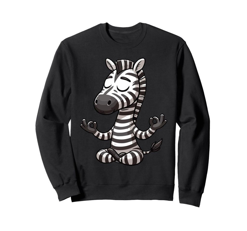 Meditation Zebra Yoga Pose Relaxing Sweatshirt - Trendy Graphic Men Women - T-Shirt, Sweatshirt, Hoodie