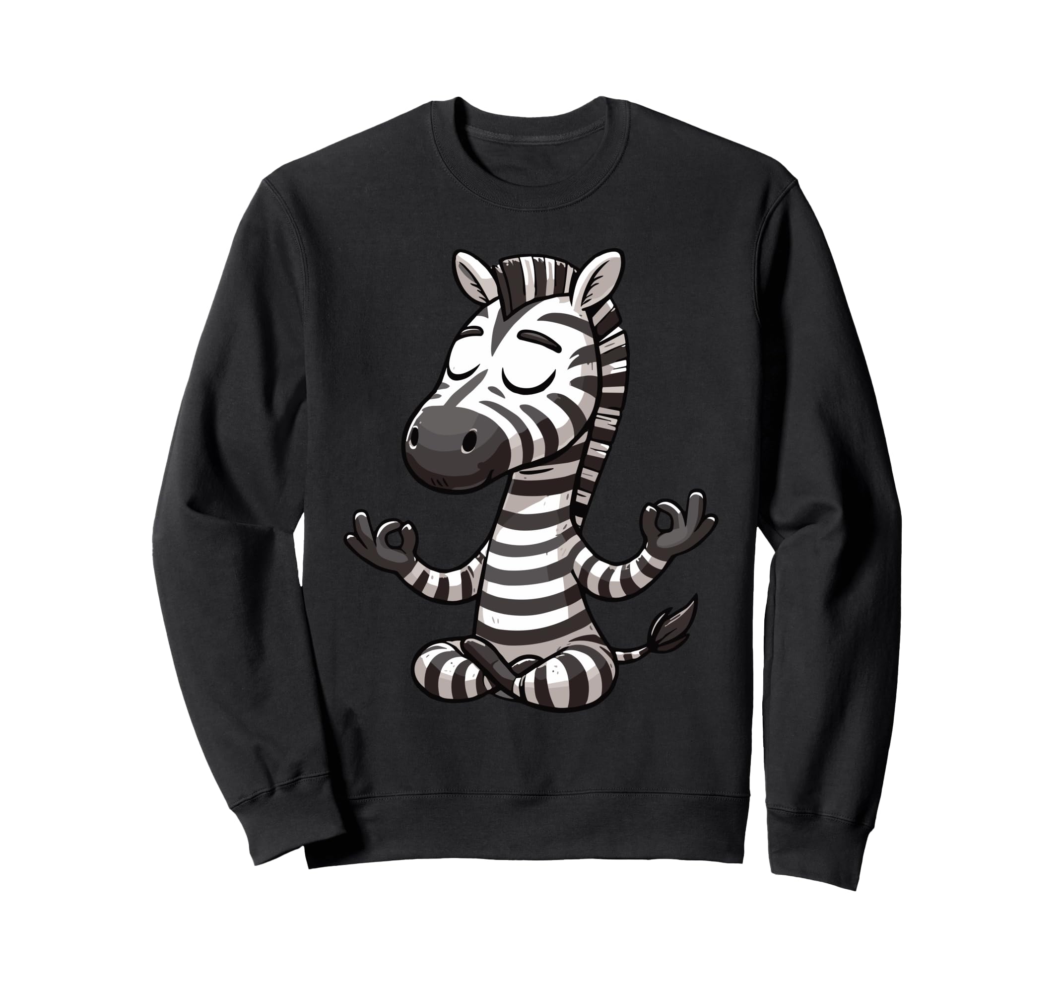 Meditation Zebra Yoga Pose Relaxing Sweatshirt - Trendy Graphic Men Women - T-Shirt, Sweatshirt, Hoodie