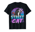 Street Cat Synthwave Retrowave Pastel T-Shirt - Graphic Print for Adults - T-Shirt, Sweatshirt, Hoodie
