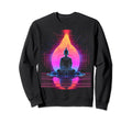 Synthwave Alien Buddha Cyberpunk Sweatshirt - Trendy Graphic for Adults - T-Shirt, Sweatshirt, Hoodie