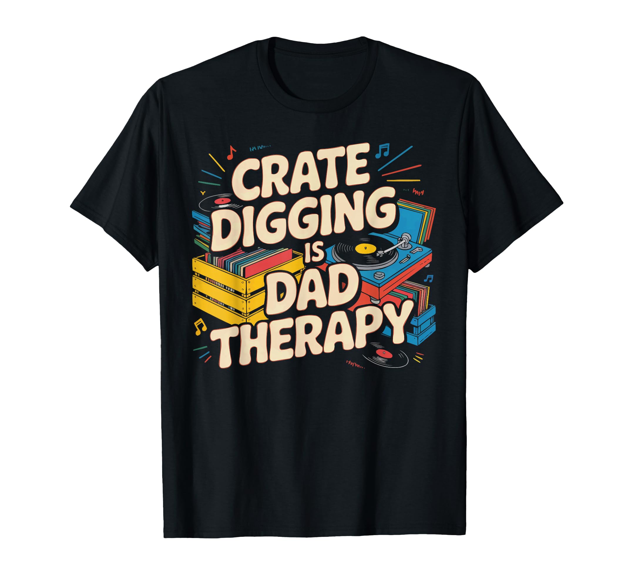 Vinyl Record Player Vinyl Collector Dad T-Shirt - Minimalist Print Unisex - T-Shirt, Sweatshirt, Hoodie