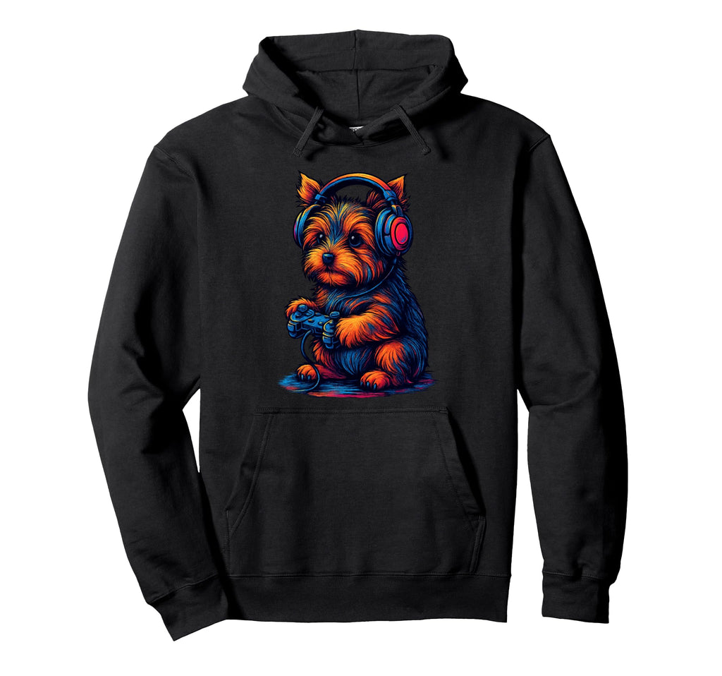 Yorkshire Terrier Gamer Gaming Dog Lover Hoodie - Streetwear Style Unisex - T-Shirt, Sweatshirt, Hoodie