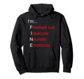Freaked Out Neurotic Emotional Burnt Hoodie - Custom Art Print Men Women - T-Shirt, Sweatshirt, Hoodie