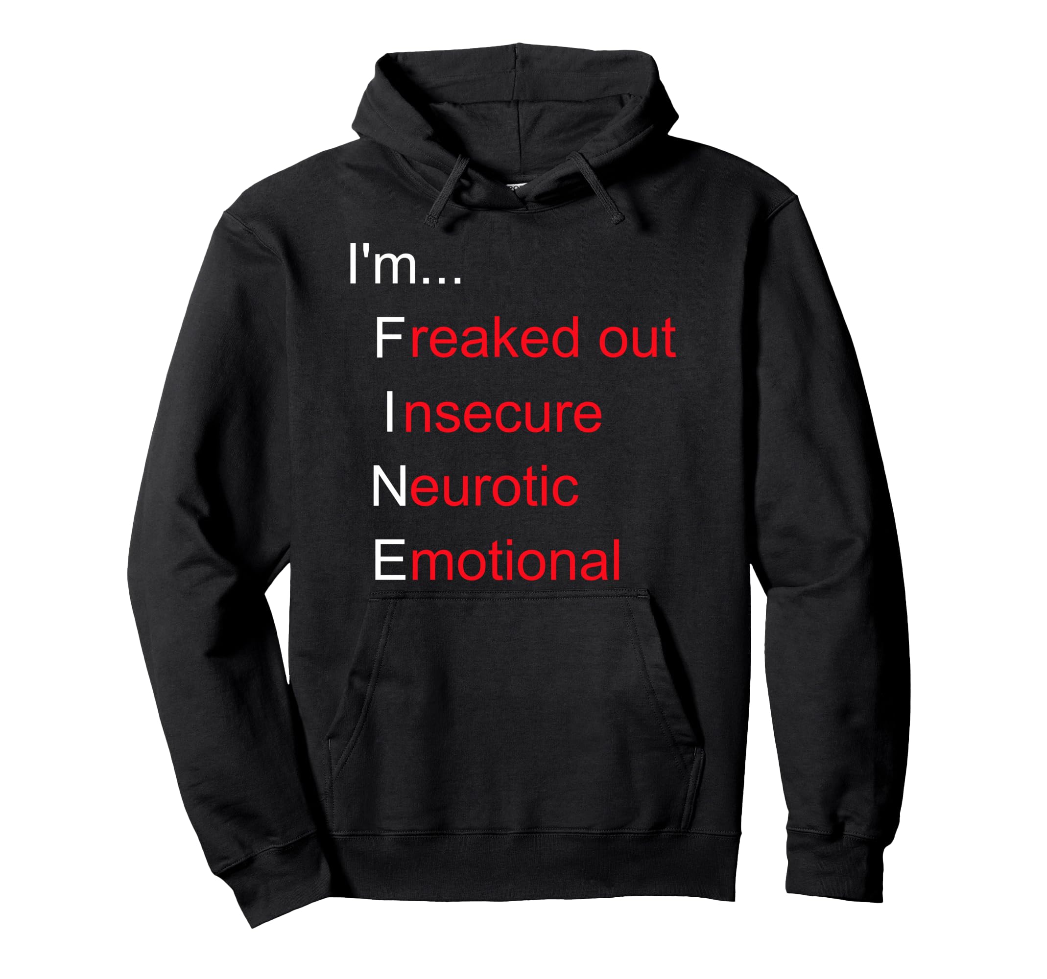 Freaked Out Neurotic Emotional Burnt Hoodie - Custom Art Print Men Women - T-Shirt, Sweatshirt, Hoodie