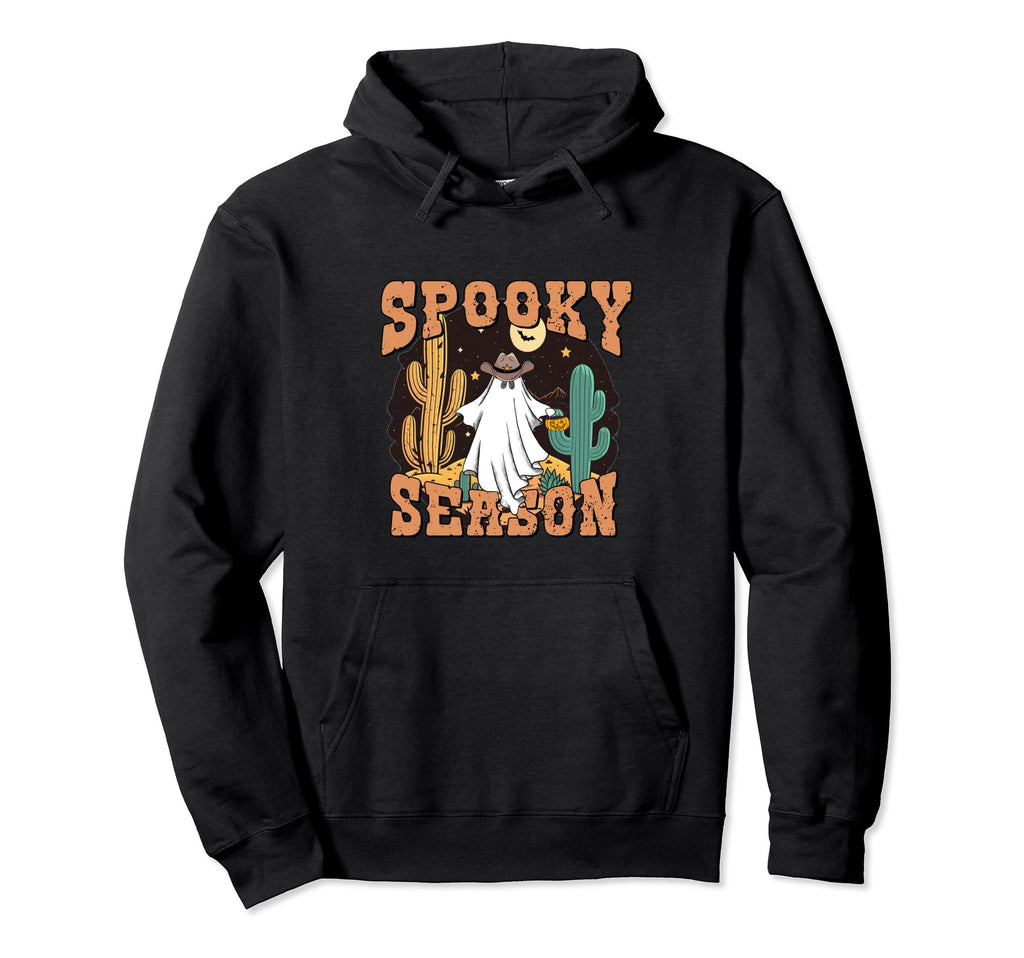 Spooky Season Country Western Ghost Hoodie - Aesthetic Graphic Unisex - T-Shirt, Sweatshirt, Hoodie