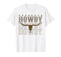 Howdy Cow Bull Skull Cowboy Cowgirl T-Shirt - Streetwear Style Unisex - T-Shirt, Sweatshirt, Hoodie