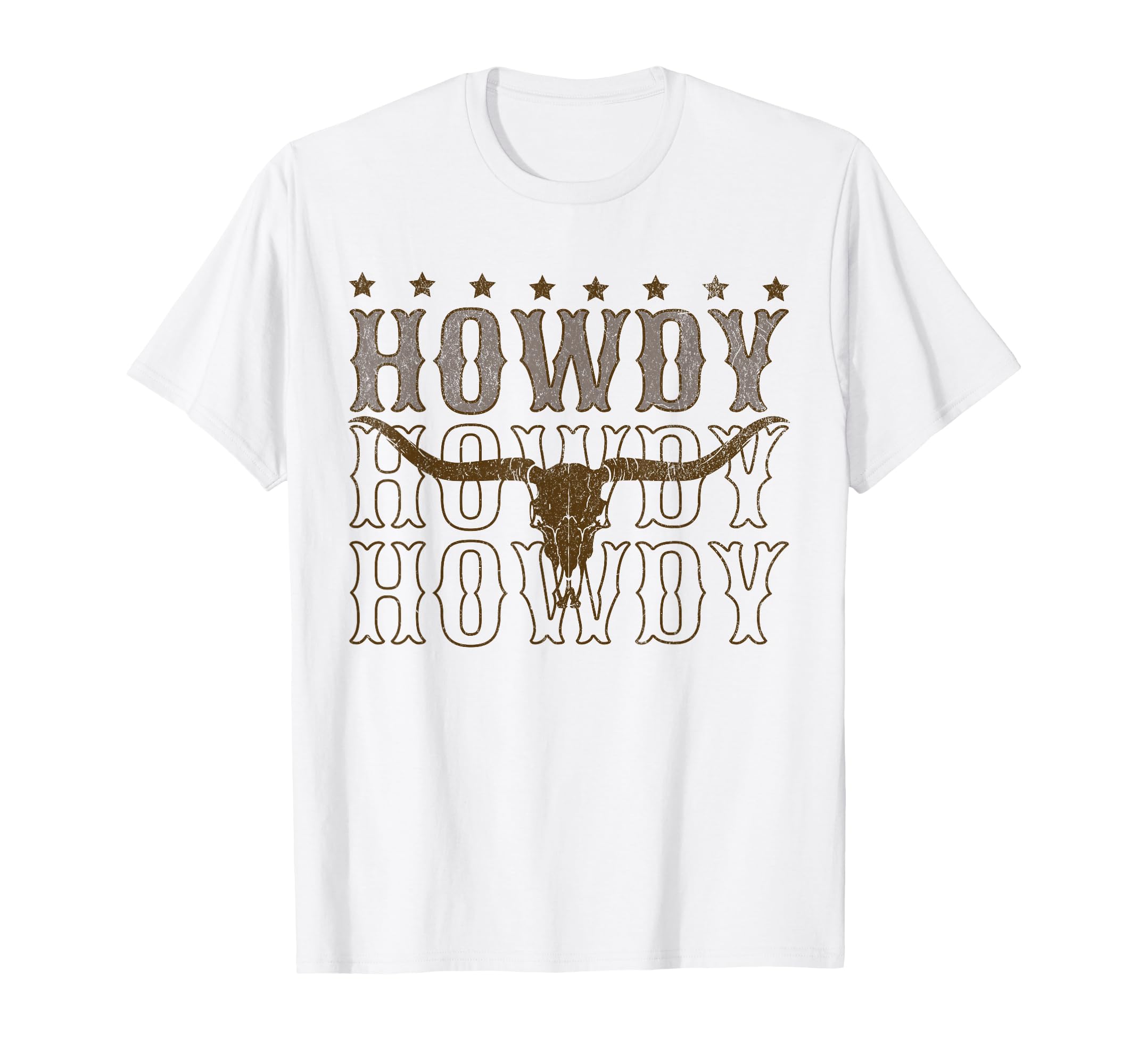 Howdy Cow Bull Skull Cowboy Cowgirl T-Shirt - Streetwear Style Unisex - T-Shirt, Sweatshirt, Hoodie