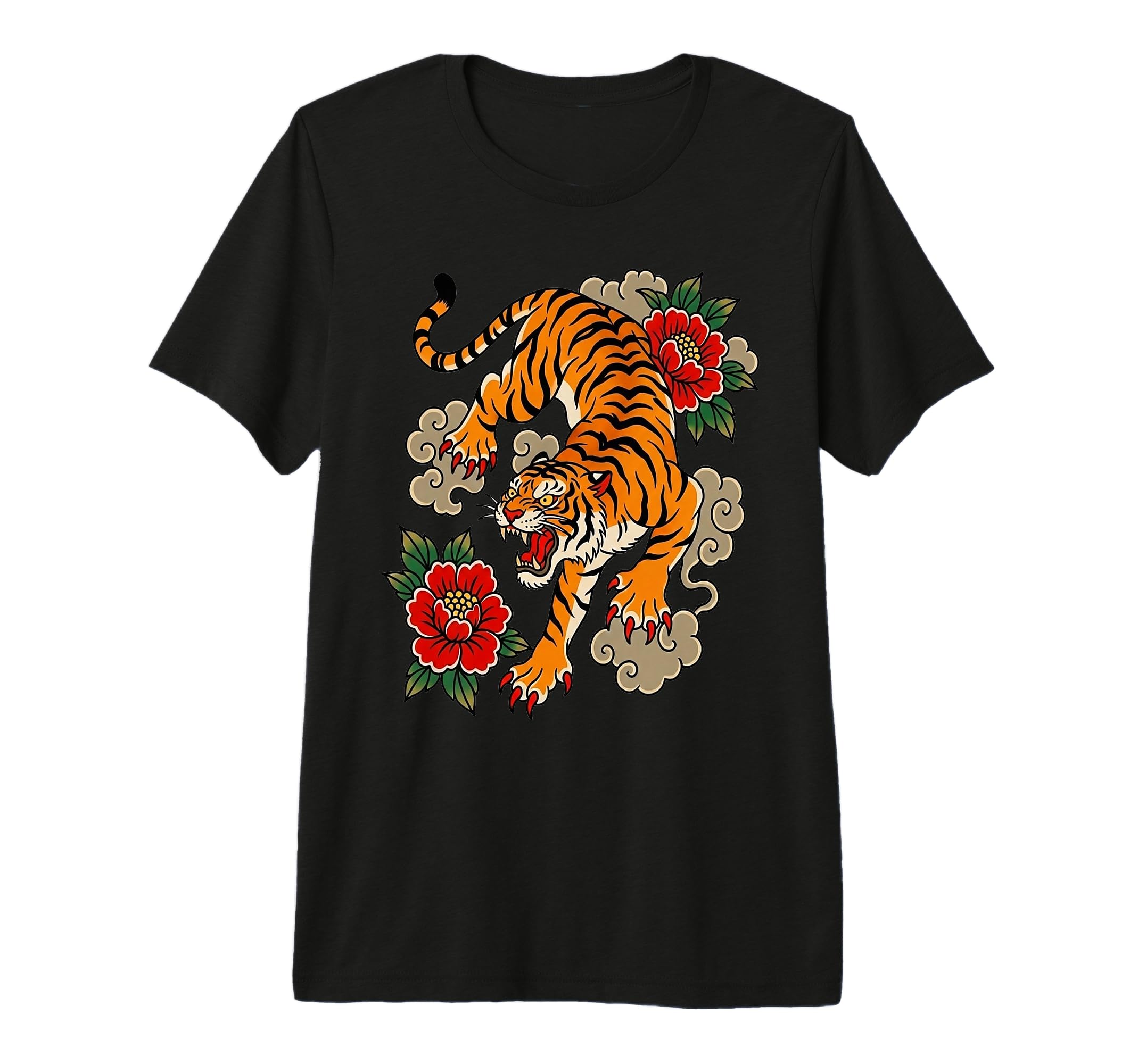 Traditional Tattoo Tiger Old School T-Shirt - Graphic Print Men Women - T-Shirt, Sweatshirt, Hoodie