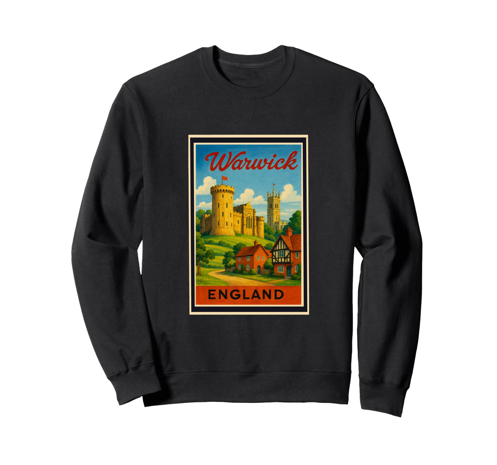 Warwick England Uk 50S Art Sweatshirt - Streetwear Style Unisex - T-Shirt, Sweatshirt, Hoodie