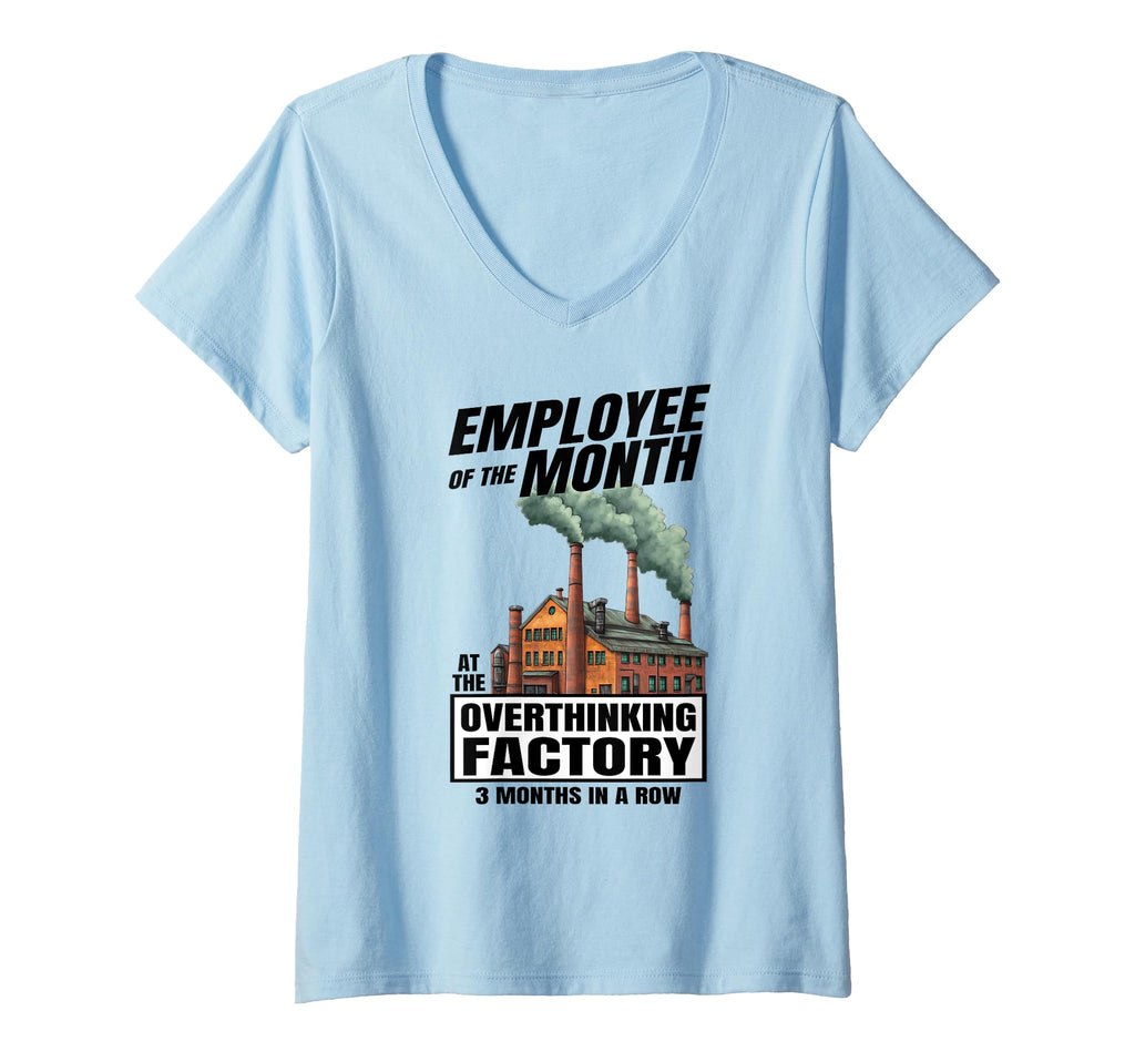Womens Funny Overthinker V Neck T-Shirt - Trendy Graphic Men Women - T-Shirt, Sweatshirt, Hoodie