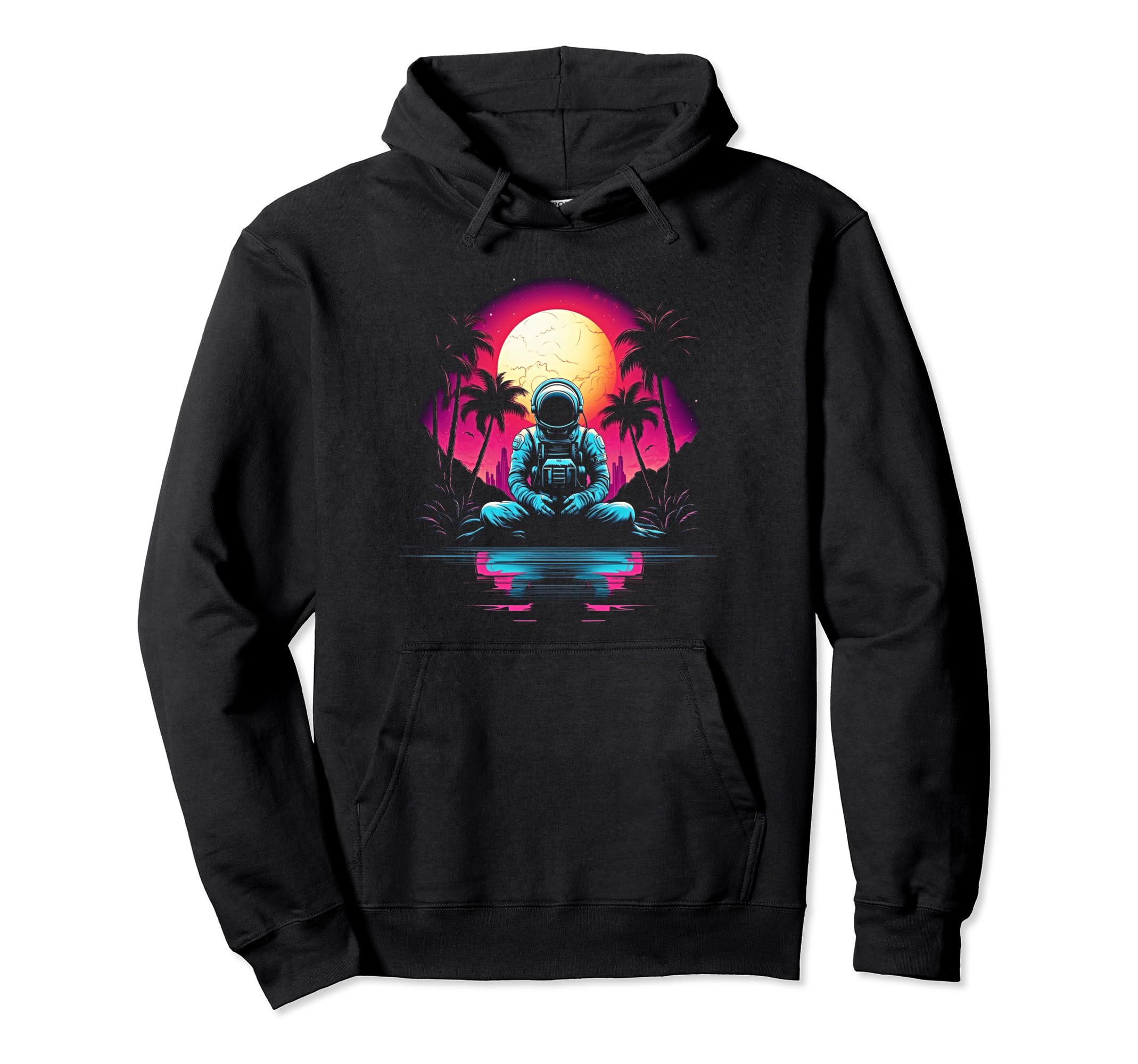 Synthwave Astronaut Cyberpunk 80S Sci Hoodie - Streetwear Style for Adults - T-Shirt, Sweatshirt, Hoodie