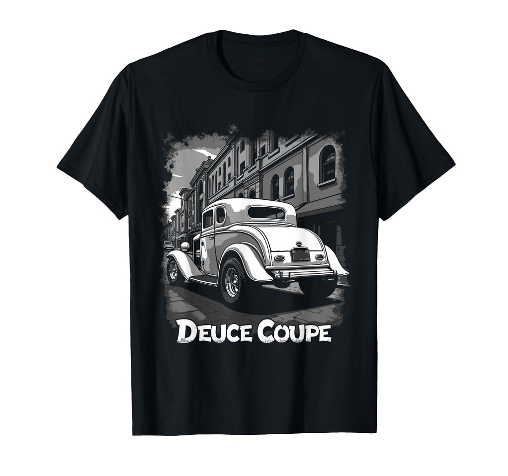 Hot Rods Car Deuce Coupe City Scene T-Shirt - Fun Novelty Design Men Women - T-Shirt, Sweatshirt, Hoodie