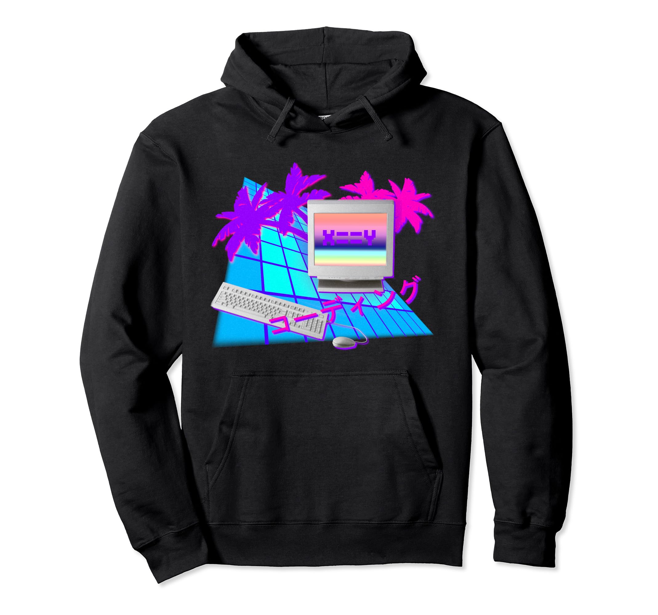 Vaporwave And Synthwave X Y Coding Hoodie - Minimalist Print for Adults - T-Shirt, Sweatshirt, Hoodie