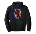 Synthwave Retrowave Astronaut Monkey Hoodie - Fun Novelty Design Unisex - T-Shirt, Sweatshirt, Hoodie