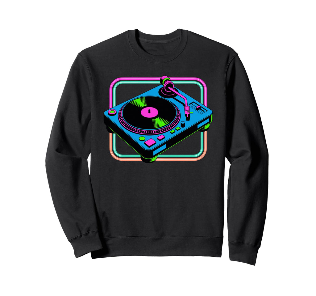 Turntable Vinyl Disc Record Player Sweatshirt - Novelty Apparel Unisex - T-Shirt, Sweatshirt, Hoodie