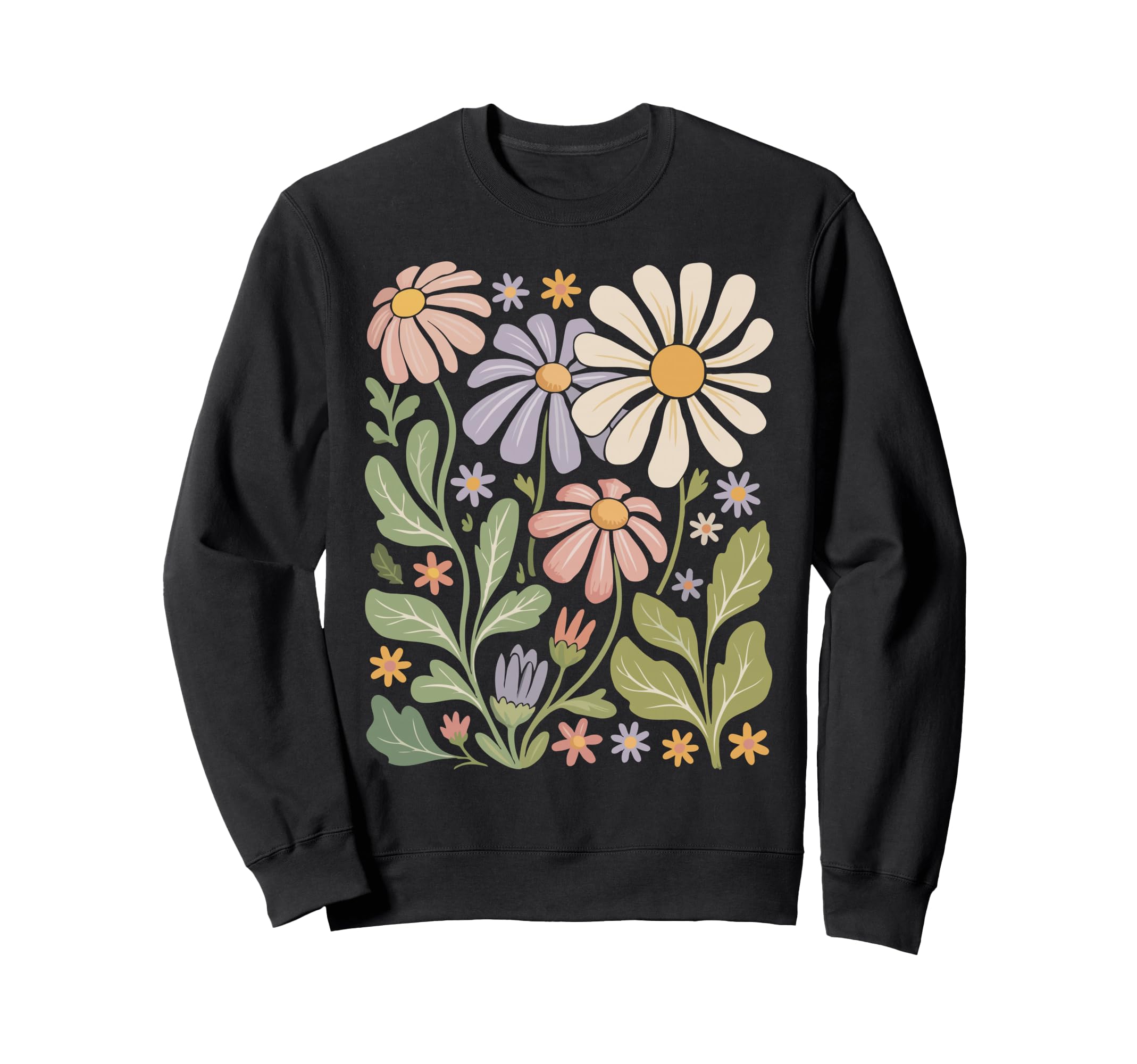 Wildflowers Flowers Pattern Sweatshirt - Streetwear Style for Adults - T-Shirt, Sweatshirt, Hoodie