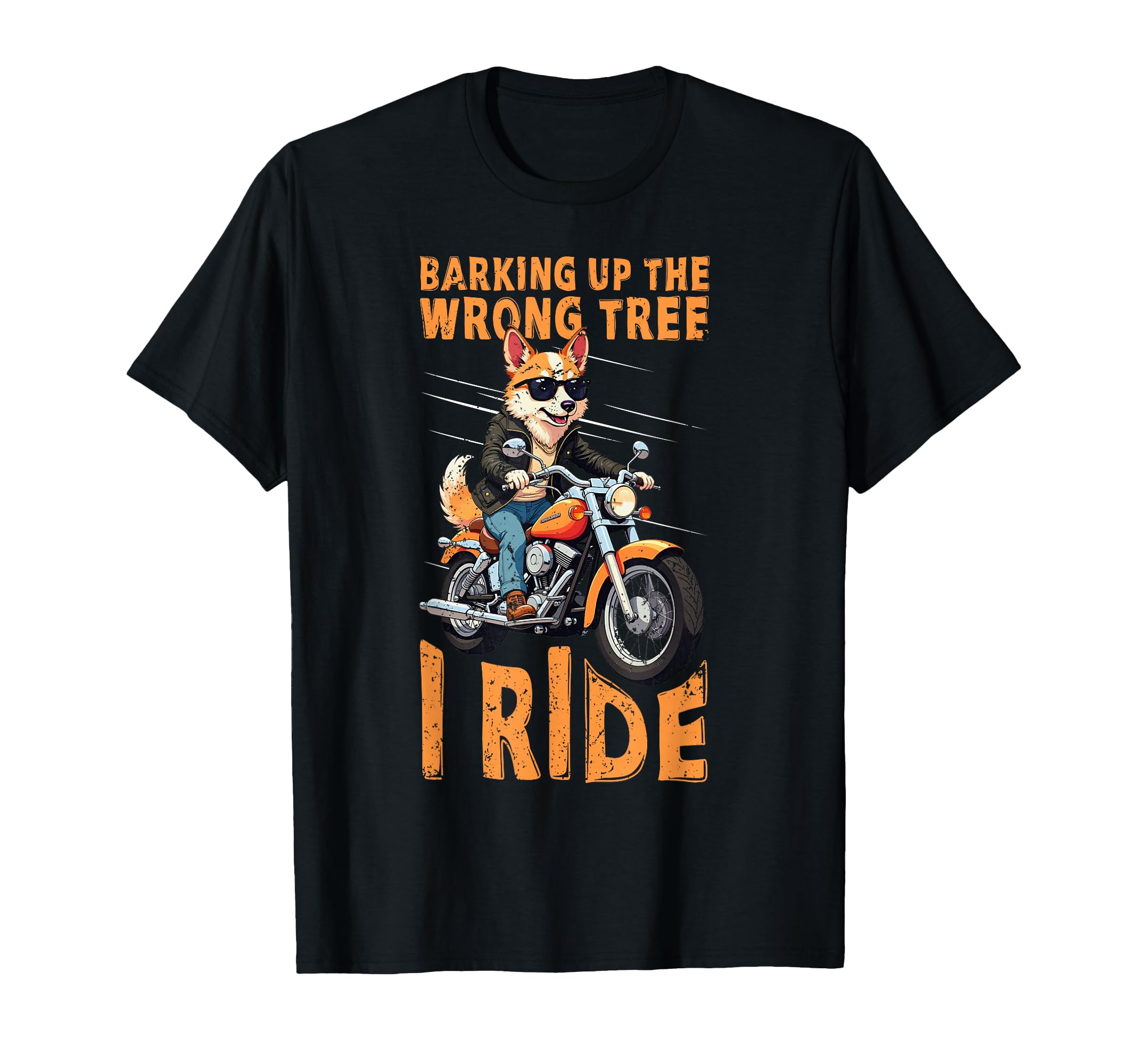 Corgi Dog Biker Motorcycle Rider T-Shirt - Minimalist Print Men Women - T-Shirt, Sweatshirt, Hoodie