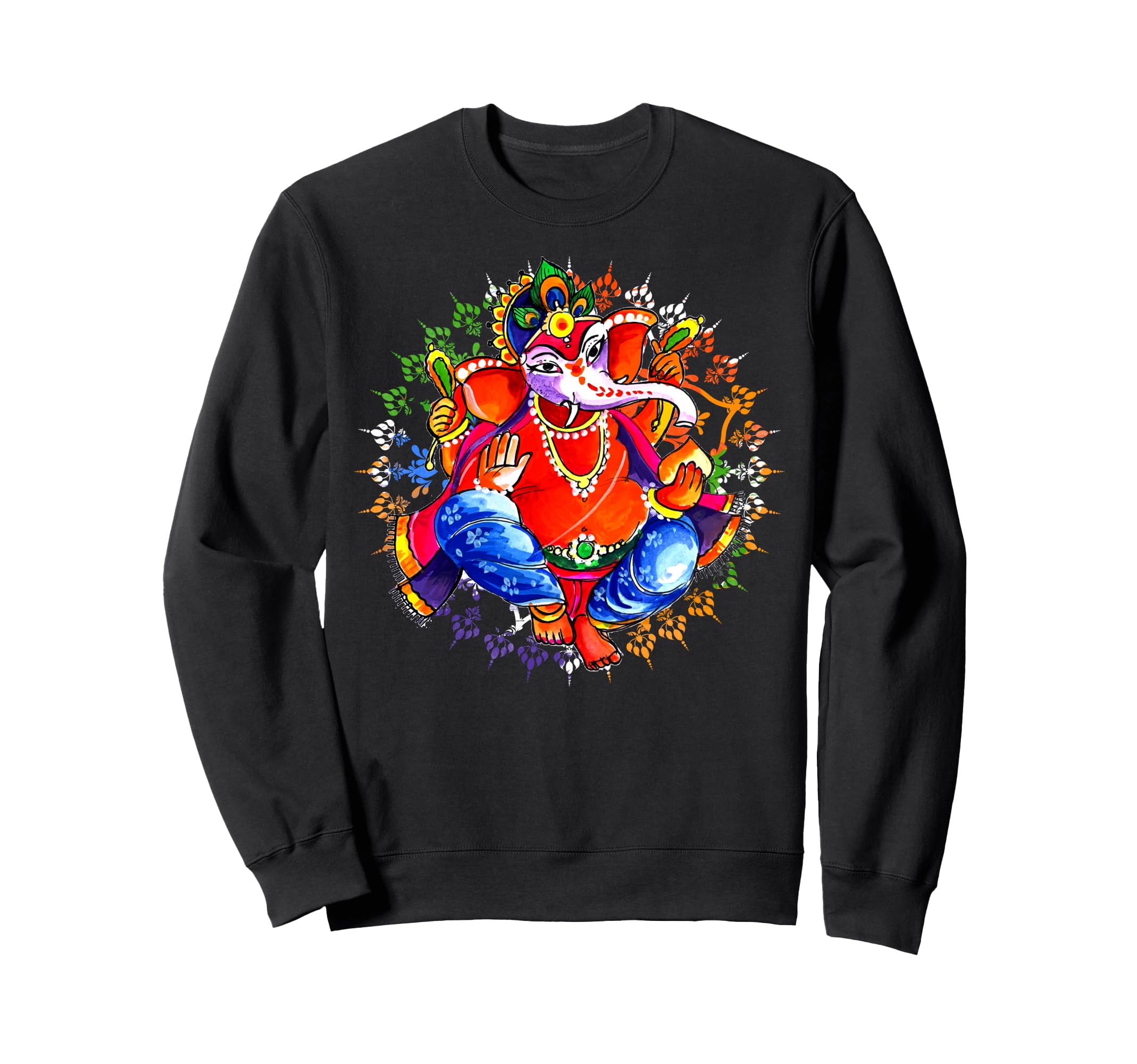Ganesha Yoga Mandala Meditation Namaste Sweatshirt - Graphic Print Unisex - T-Shirt, Sweatshirt, Hoodie