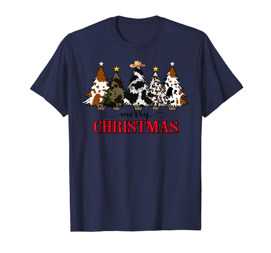 Merry Cowhide Western Tree Pajamas T-Shirt - Custom Art Print Unisex - T-Shirt, Sweatshirt, Hoodie