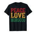 Peace Love Morocco Distressed T-Shirt - Minimalist Print Men Women - T-Shirt, Sweatshirt, Hoodie