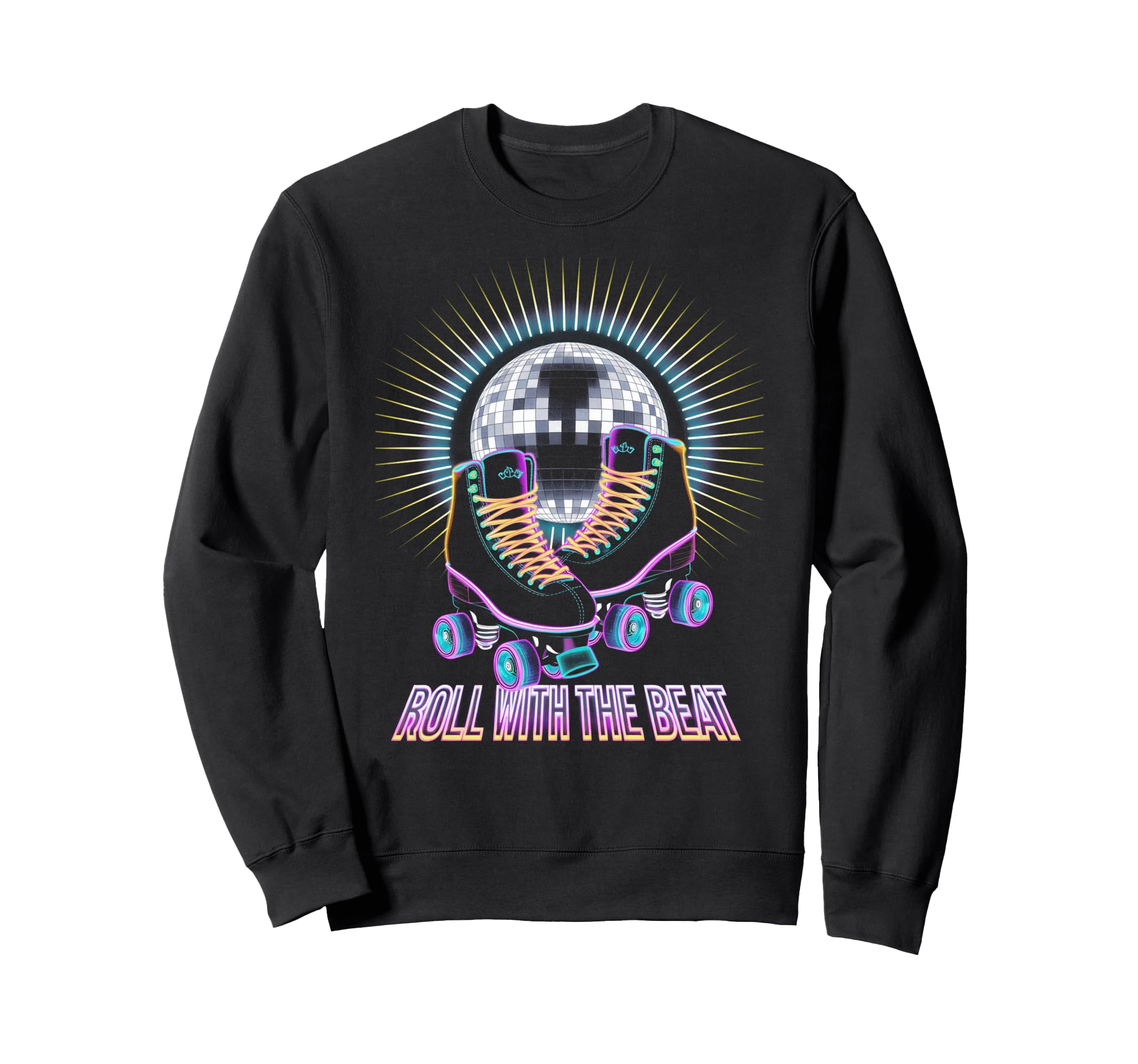 Rollerskates Roll Beat Funny 70S 80S Sweatshirt - Unique Graphic Men Women - T-Shirt, Sweatshirt, Hoodie