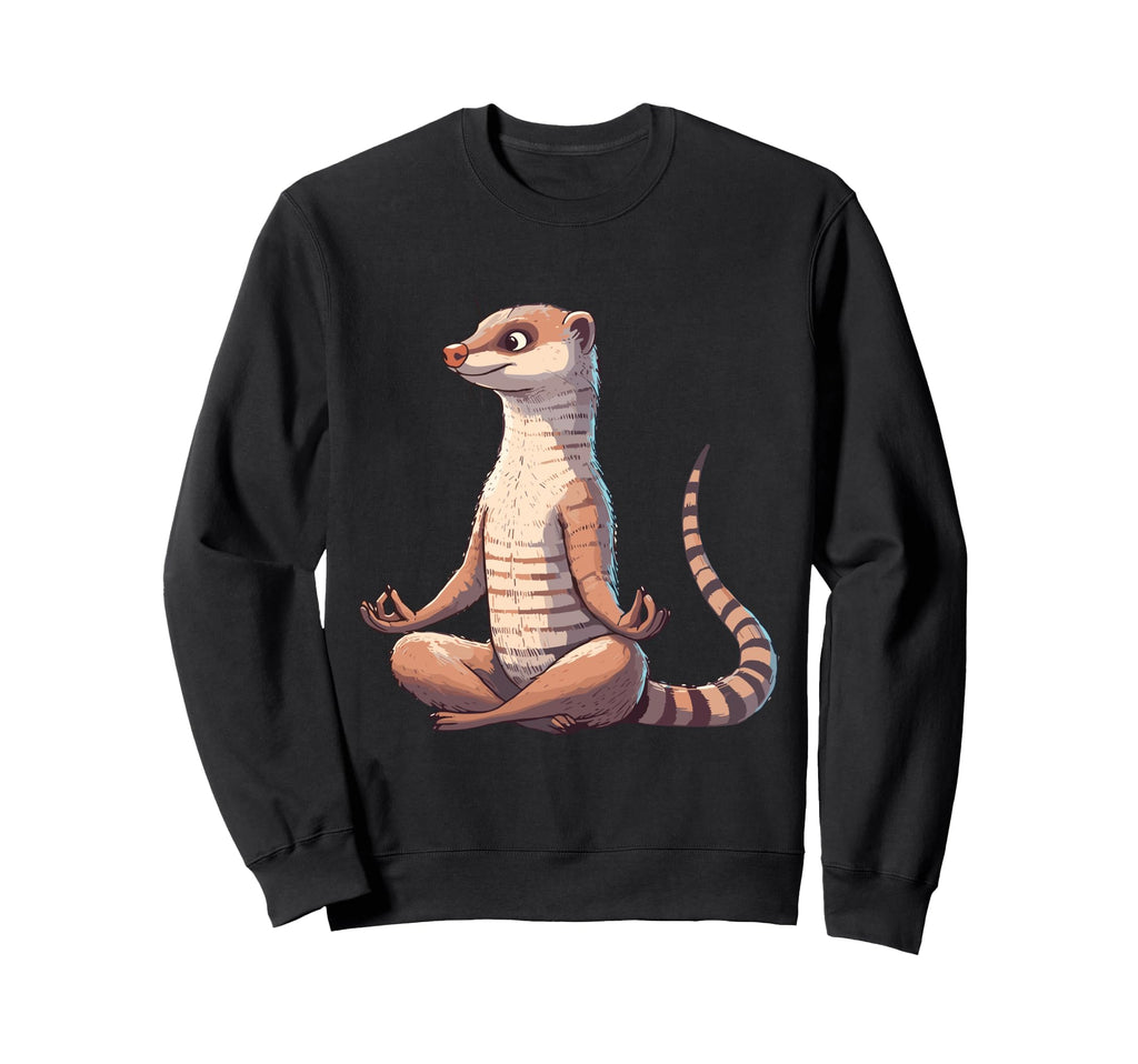 Meditation Mongoose Yoga Pose Sweatshirt - Graphic Print for Adults - T-Shirt, Sweatshirt, Hoodie