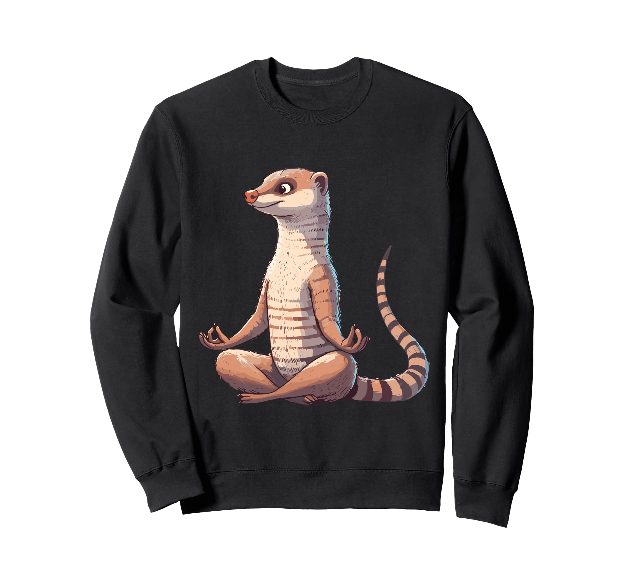 Meditation Mongoose Yoga Pose Sweatshirt - Graphic Print for Adults - T-Shirt, Sweatshirt, Hoodie