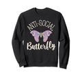 Anti Social Butterfly Gen Z Kawaii Sweatshirt - Trendy Graphic Unisex - T-Shirt, Sweatshirt, Hoodie