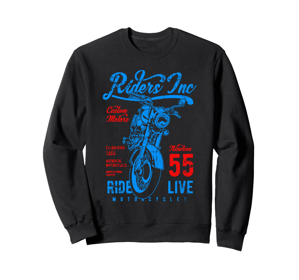 Riders Inc 1955 Motorcycle Sweatshirt - Fun Novelty Design Unisex - T-Shirt, Sweatshirt, Hoodie