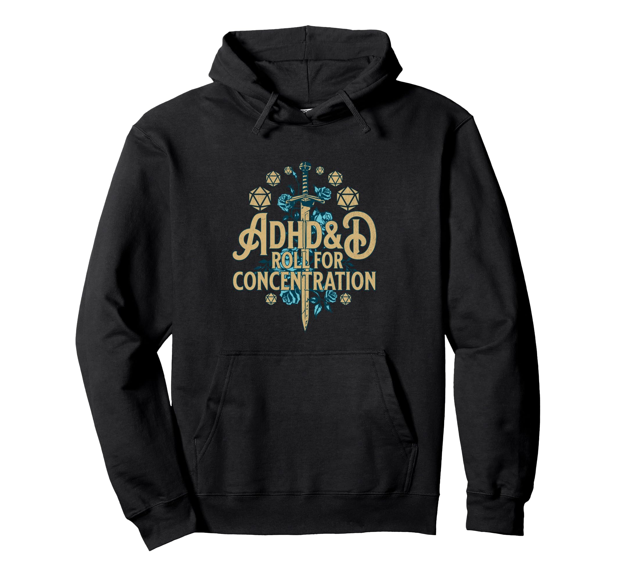 Adhd D Roll Concentration Hoodie - Fun Novelty Design Unisex - T-Shirt, Sweatshirt, Hoodie