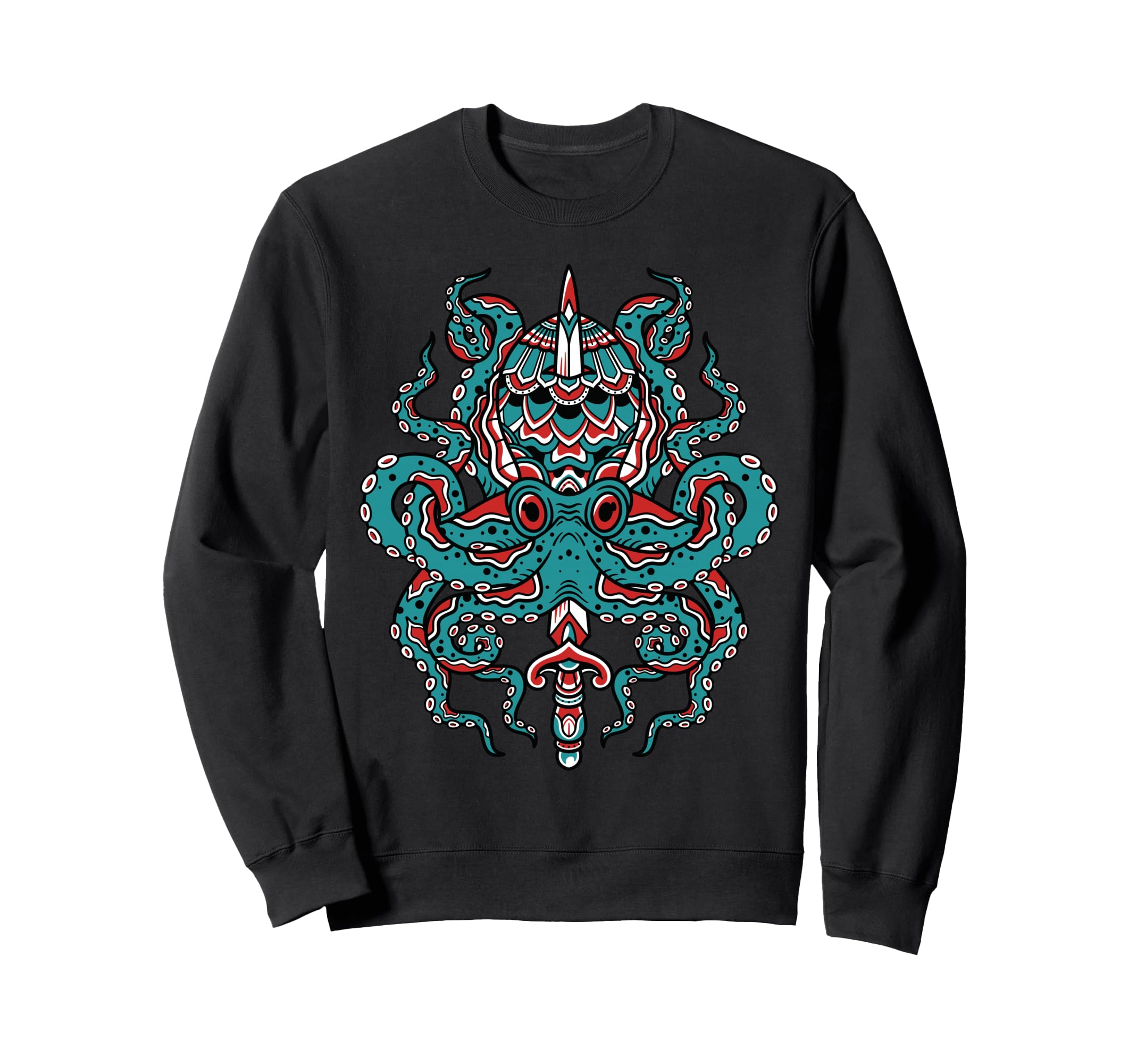 Octopus Traditional Tattoo Flash Sweatshirt - Fun Novelty Design Unisex - T-Shirt, Sweatshirt, Hoodie