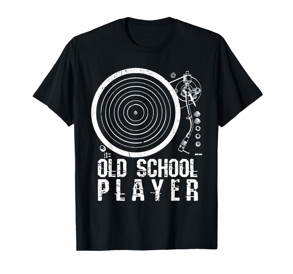 Dj Old School Player Vinyl Music Gift T-Shirt - Graphic Print Unisex - T-Shirt, Sweatshirt, Hoodie