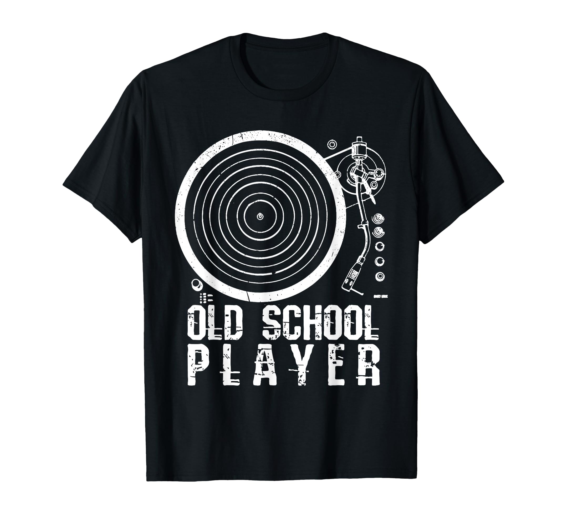 Dj Old School Player Vinyl Music Gift T-Shirt - Graphic Print Unisex - T-Shirt, Sweatshirt, Hoodie