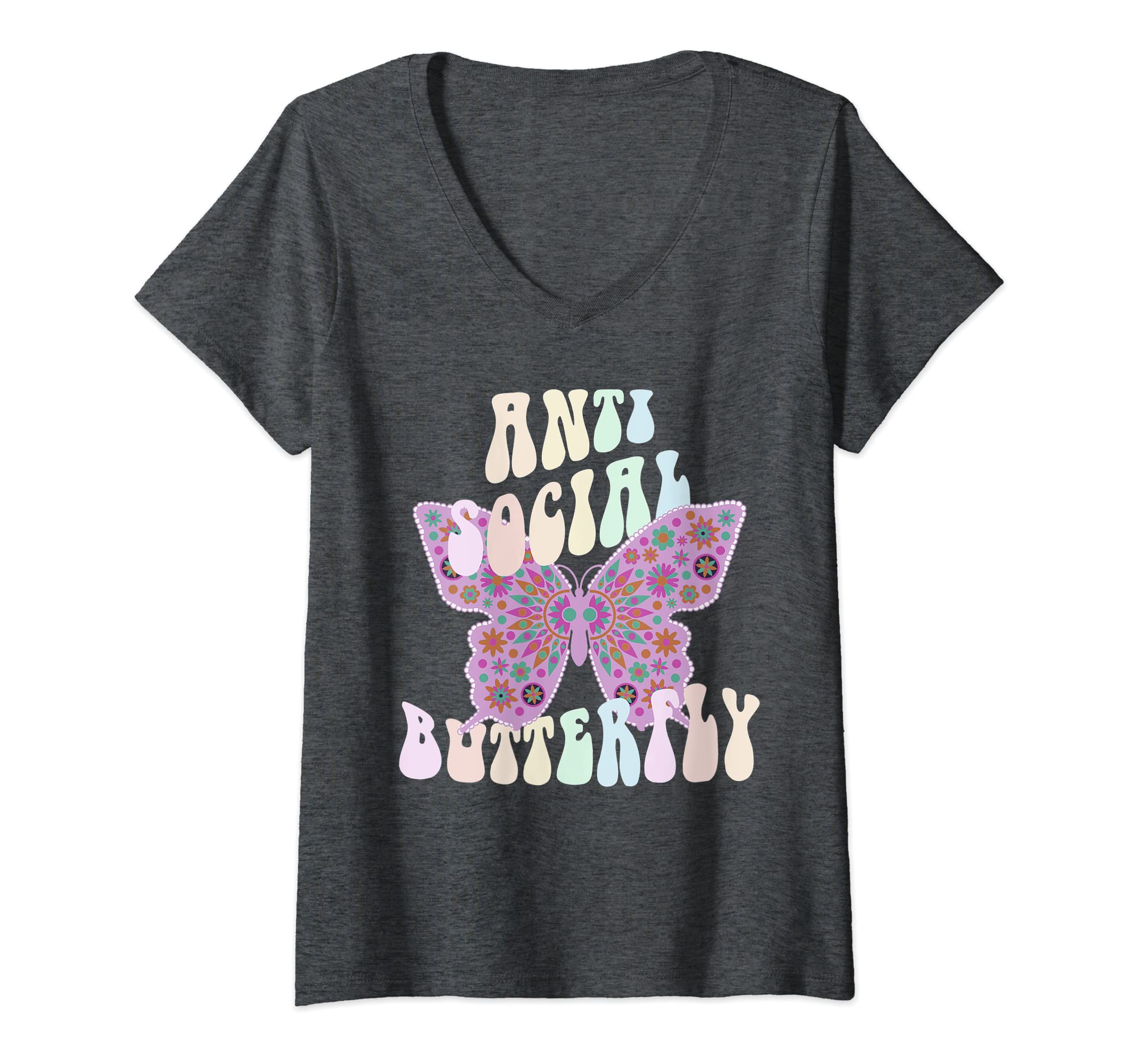 Womens Funny Anti Social Butterfly Club T-Shirt - Unique Graphic Unisex - T-Shirt, Sweatshirt, Hoodie