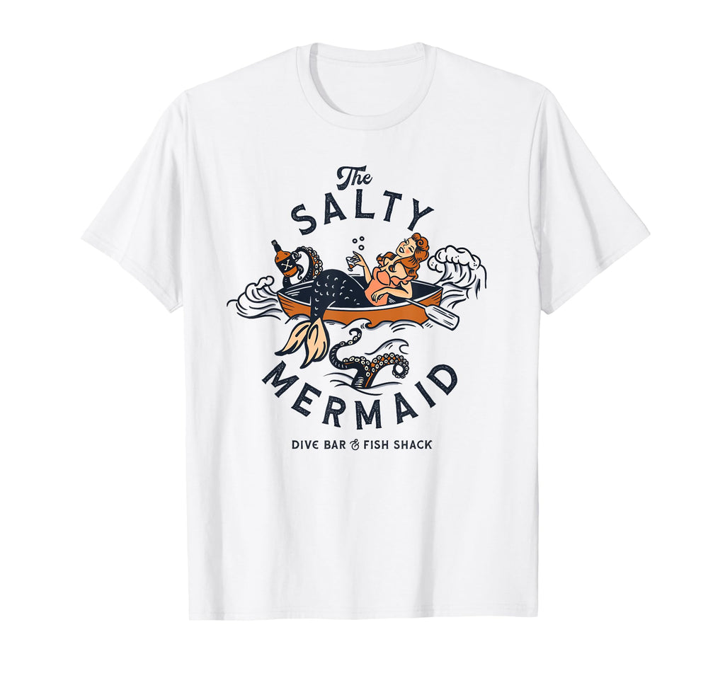 Mermaid Dive Bar Salty Fish Shack T-Shirt - Unique Graphic for Adults - T-Shirt, Sweatshirt, Hoodie