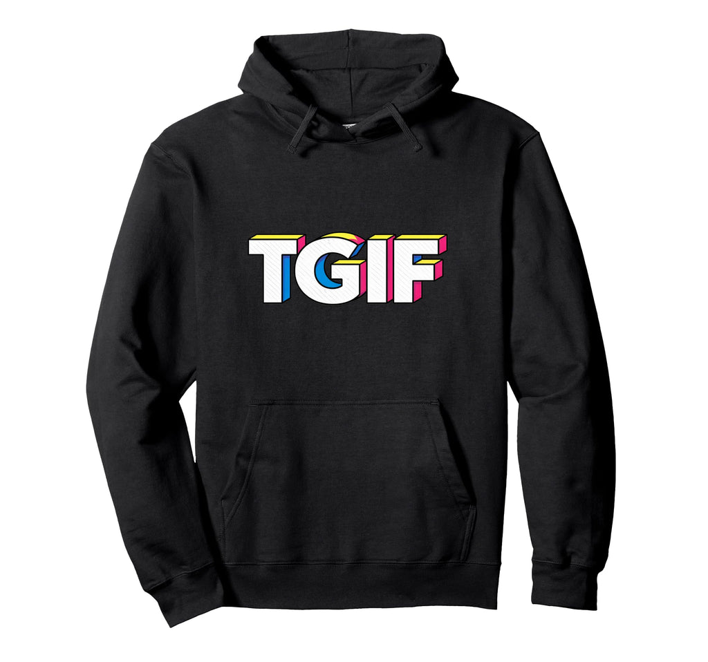 Fun Friday Tgif Pop Art Typography Hoodie - Novelty Apparel Men Women - T-Shirt, Sweatshirt, Hoodie