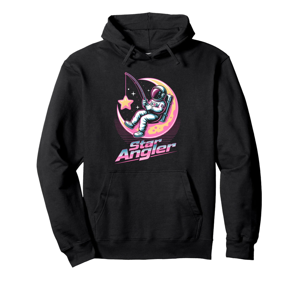 Star Angler 80S Fisherman Astronaut Fishing Hoodie - Trendy Graphic Unisex - T-Shirt, Sweatshirt, Hoodie