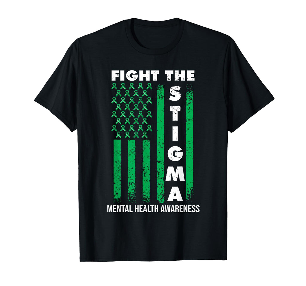 Fight Stigma Mental Health Awareness T-Shirt - Custom Art Print for Adults - T-Shirt, Sweatshirt, Hoodie