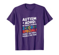Double Fun Autism Adhd Brains Running 2 1 T-Shirt - Graphic Print Unisex - T-Shirt, Sweatshirt, Hoodie