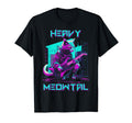 Vaporwave 80S Cat Playing Guitar T-Shirt - Custom Art Print Men Women - T-Shirt, Sweatshirt, Hoodie