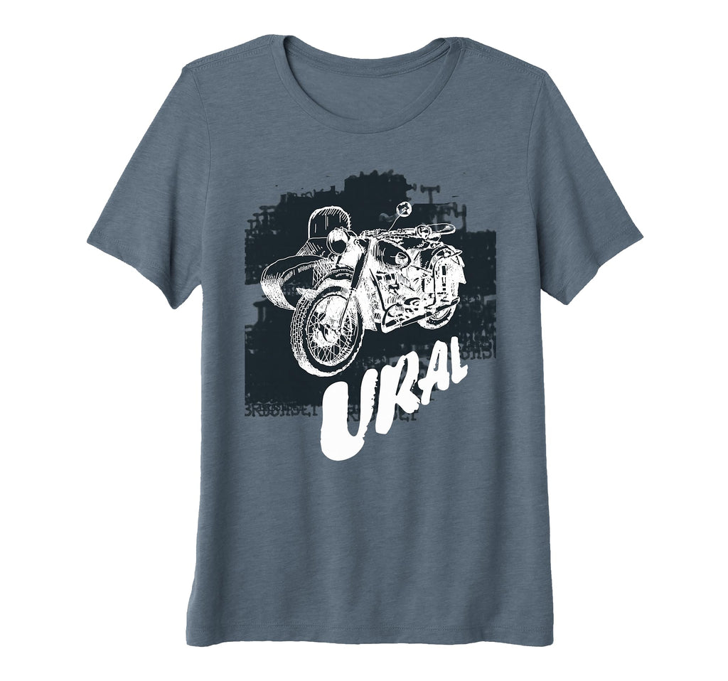 Motorcycle Ural Sidecar Motorbike T-Shirt - Custom Art Print for Adults - T-Shirt, Sweatshirt, Hoodie