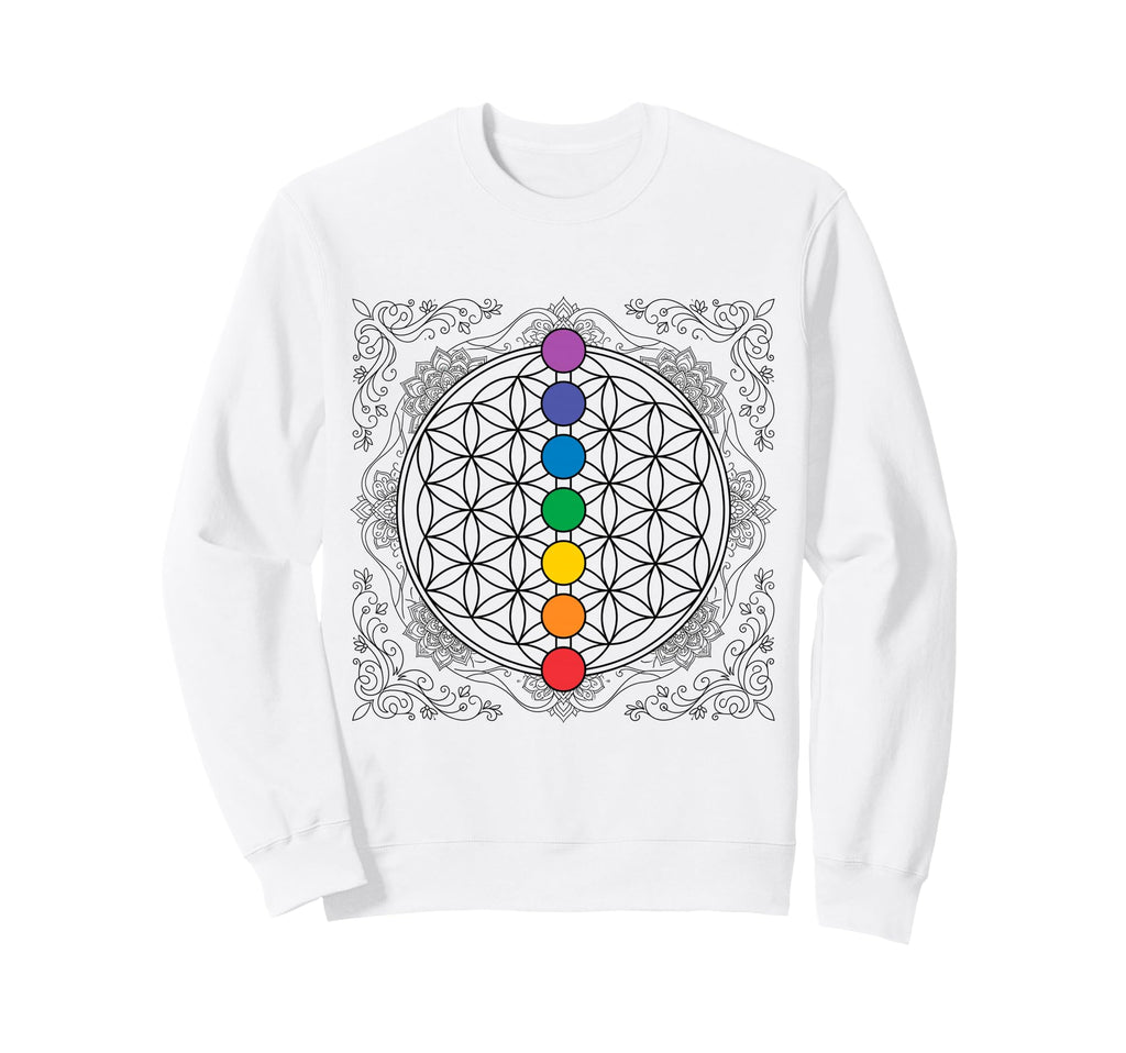 Chakras Mandala Yoga Sweatshirt - Casual Everyday Wear for Adults - T-Shirt, Sweatshirt, Hoodie