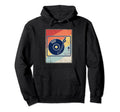 Record Player Vinyl Music Distressed Hoodie - Aesthetic Graphic Unisex - T-Shirt, Sweatshirt, Hoodie