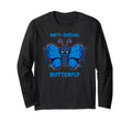 Anti Social Butterfly T-Shirt - Streetwear Style for Adults - T-Shirt, Sweatshirt, Hoodie