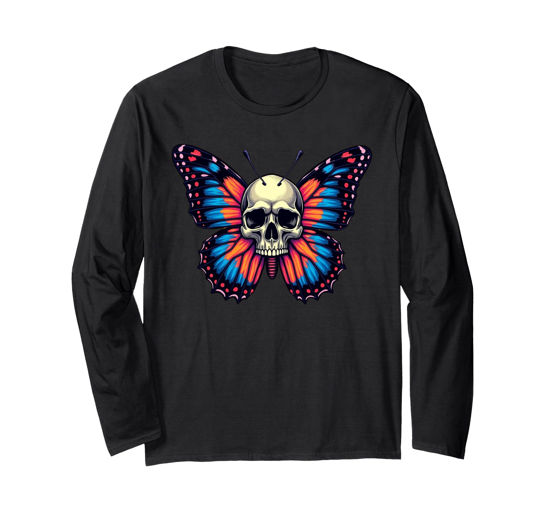 Antisocial Butterfly Funny Death Head T-Shirt - Aesthetic Graphic Unisex - T-Shirt, Sweatshirt, Hoodie