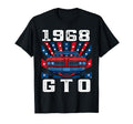 68 1968 Gto American Flag Silhouette T-Shirt - Streetwear Style for Adults - T-Shirt, Sweatshirt, Hoodie