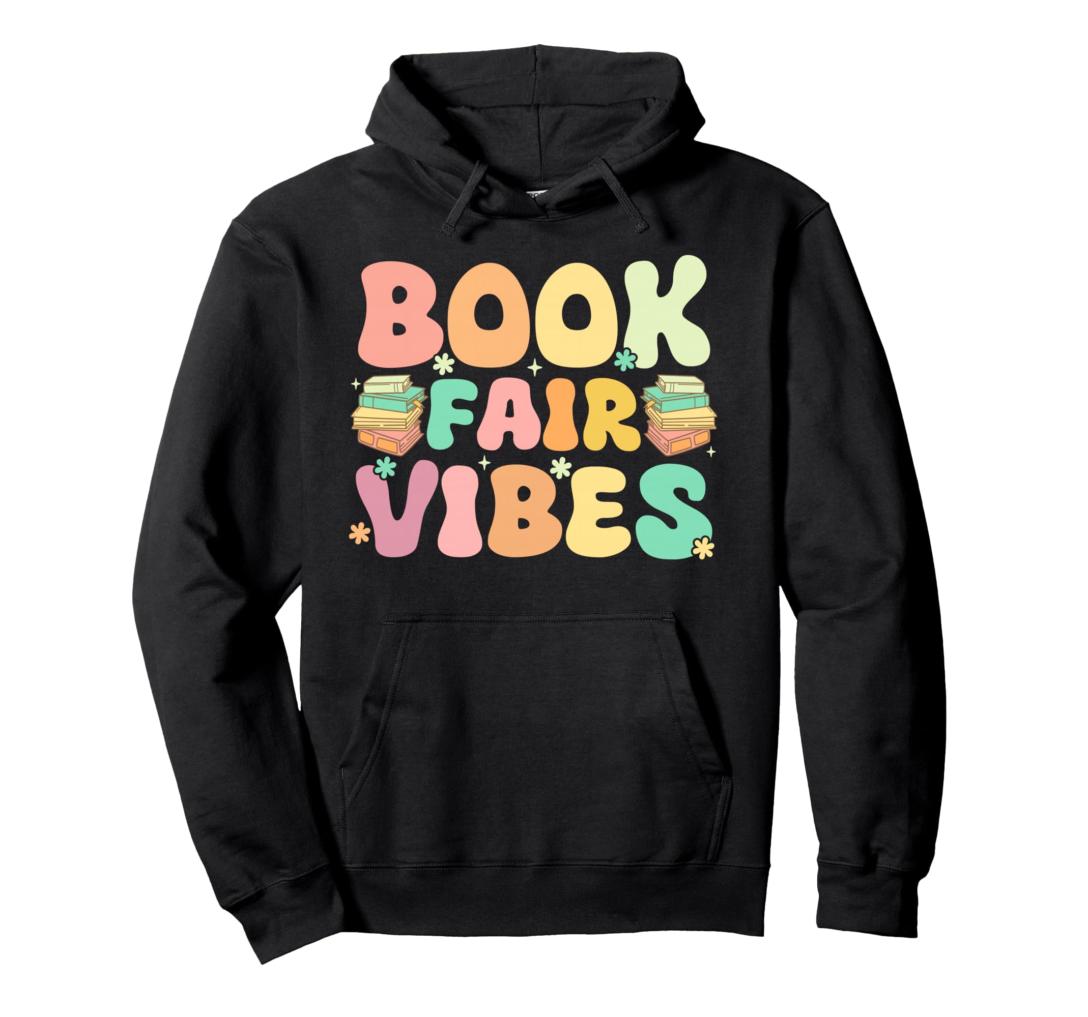 Library Book Fair Vibe Groovy School Hoodie - Unique Graphic Men Women - T-Shirt, Sweatshirt, Hoodie